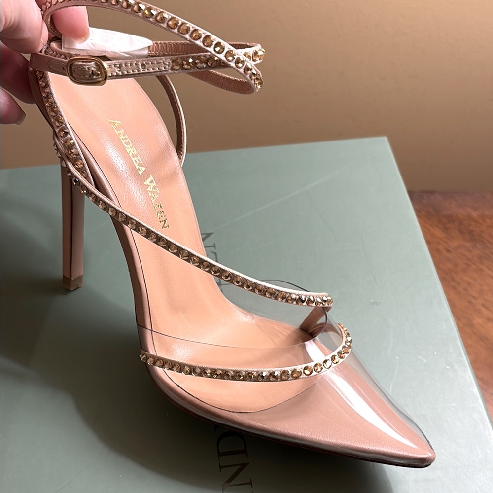 Andrea Wazen Women's Tan Strappy Heels
